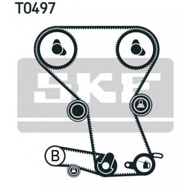 VKMA 95023 SKF Комплект (ремінь+ролики)